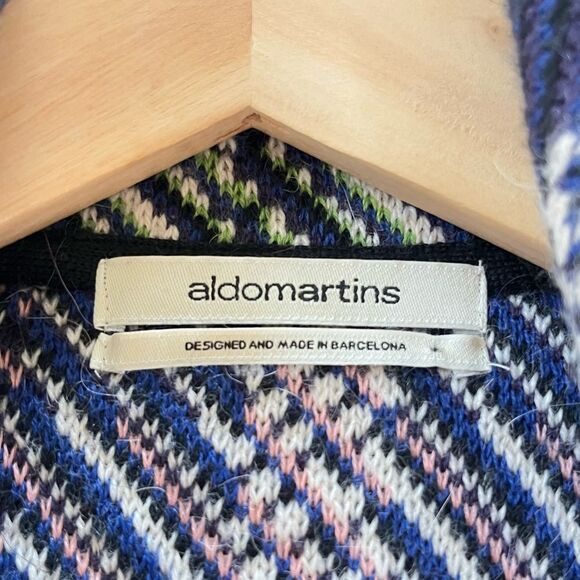 Anthropologie Aldomartins Shanley Plaid Wool Sweater Coat - Picture 8 of 9